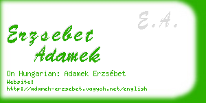 erzsebet adamek business card